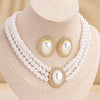 Imitation Pearl Necklace Earrings Set For Women Jewelry Classic Styles Party Accessories Holiday Gifts - Image 7