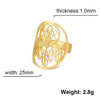 Hollow Open Ring for Men Women Stainless Steel Adjustable Rings Jewelry Friend Lover Gift - Image 7