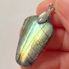 Blue Labradorite Pendant Irregular Shape Bead Stone Orange Necklace for Men Women - Image 19
