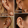 1/9pcs Surgical Steel Helix Earrings for Women Conch Tragus Butterfly Flower Ear Piercing Dainty Jewel - Image 3