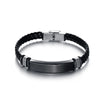 Braided Leather and Stainless Steel Bracelet with 21 cm Length - Image 12