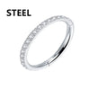 Stainless Stee Hinged Segment Hoop CZ Stone Nose Ring Nipple Ear Cartilage Tragus Helix Lip Earring Piercing Body Jewelry - Image 4