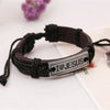 Vintage Christian Alloy Wrap Leather Cuff Bangle Religious Bracelet "I Love Jesus" Wristband - Image 3