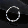 Titanium Rectangle CZ Hinged Segment Nose Ring 16G Septum Clicker Daith Hoop Cartilage Piercing Jewelry - Image 4