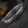 Ethnic Style auspicious Bracelet silver Embossed Design Black Retro Ruyi bangles Banquet Jewelry - Image 5