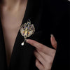 Retro Enamel Phoenix Pearl Tassel Brooches For Women Colored Metal Feather Crystal Brooch Party Banquet Jewelry - Image 4
