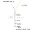 Stainless Steel Chain Necklace with Long Tassel Details - Image 32