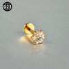 1PC Titanium Zircon Flower Rook Helix Stud Tragus Cartilage Earring Lobe Labret Piercing Jewelry 16G - Image 13