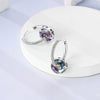 Silver Earrings Women Starlight Crystal Circle Snake Bone Drop Earring For Anniversary Wedding Jewelry Gifts - Image 2