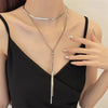 316L Stainless Steel Jewelry 134cm Pull Adjusting Charm Flat Snake Chain Choker Necklaces Pendants For Women - Image 15