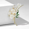 Multi-Style Floral Brooches, Enamel Rhinestone Flower Lapel Pins for Women - Image 24