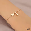 Simple Love Letter Bracelet Retro Adjustable Alloy Letter Bracelet Women Hand Jewelry Accessory - Image 27