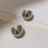 Tobest European Style Punk Geometric Half Metal Big Ball Round Earrings for Women Girls Party Accessories - Image 7