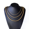 LUXUSTEEL1MM/2MM/3MM Round Snake Chain Necklace For Women Men Golden Stainless Steel Herringbone Choker Jewelry Gift - Image 2