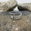 Adjustable Safety Pin Wrap Ring Bypass Statement Ring, Boho Elegant Style, Christmas Holiday Gift, All Season Party Jewelry - Image 4