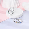 Colorful Cubic Zirconia Huggie Hoop Earrings in Flower Butterfly and Clover Designs - Image 4
