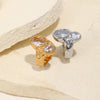 Zircon Double-headed Ring For Women Gold Plated Stainless Steel Rings Women's Jewelry Decoration Accessories Gift - Image 5