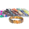 Multi-Faceted 10 x 14 mm Beaded Bracelet in Mixed Stone Colors - Image 5