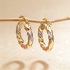 Delicate Earrings for Women Two Tone Silver Color Cross Metal Inlaid Earrings Engagement Wedding Jewelry - Image 5
