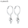 Silver Needle Gold-color Hoop Earrings for Women Shell Pendants Earrings Jewelry Gifts - Image 19