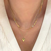 Double Layered Love Heart Pendant Necklace for Women Simple Necklace Chain Jewelry - Image 3
