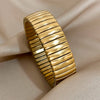 Vintage Elasticity Stainless Steel Bangles Bracelet for Women Classic Heart Square Adjustable Wristband Bangle - Image 9