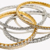 3mm 4mm Elastic Square Zircon Bracelet Stainless Steel Shiny Jewelry Gold/Silver Color Women Decoration Charm - Image 2