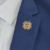 Stainless Steel Flower Metal Brooches Gold Silver Black Color Gold Plated Jewelry for Women - Image 3