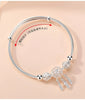 Silver Bangle Woman Dreamcatcher Tassel Feather Round Bead Adjustable Charm Bracelet Wedding Jewelry Gifts - Image 6