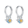 Silver Cute Bee Daisy Earrings Design Dainty Ear Loops for Women Party Birthday Gifts Jewelry - Image 9