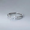 Silver Rings For Women Geometric Jewelry Finger Adjustable Simple Retro OVal CZ Ring For Party Birthday Gift - Image 6
