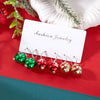 Personality Christmas Colorful Ball Drop Earrings for Women Snowflake Xmas Tree Pattern Lantern Ball Hoop Earring Accessories - Image 2
