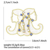 Rhinestone Twelve Constellation Brooches for Women Unisex Astrolabe Star Pins Friend Birthday Gifts Accessories - Image 3