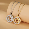 Zircon Star of David Choker Necklace for Women Gold Color Stainless Steel Neck Chain Hexagram Israel Jewish Judaism Jewelry - Image 1
