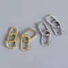 Silver Geometric Oval Hoop Earrings for Women Simple Metal Style Detachable Earrings for Women Jewelry Gifts - Image 2
