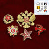 Russian Double-headed Eagle Emblem, Soviet Sickle And Hammer, First-class Patriotic Medal, Red Five-pointed Star Metal Brooch - Image 1