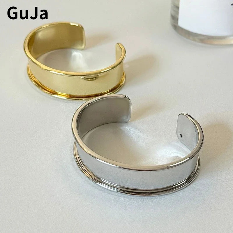 YoLuo Jewelry Vintage Temperament Metal Irregular Open Bracelet For Women Party Gifts Simply Accessories - Image 1