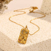 Unique 316L Stainless Steel Star Moon Evil Eye Zircon Necklace Ring Gold Plated Jewelry For Women - Image 4