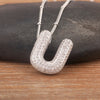 Light Aesthetic 26 A-Z Letters Sparkling Zircon Pendant Necklace Initials Alphabet For Women Lucky Jewelry Accessories - Image 9