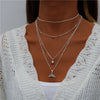 Tenande Bohemian Multi Layered Necklace for Women Vintage Water Drop Coin Star Moon Pendant Necklace Geometric Collares - Image 2