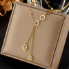 Meyrroyu 316L Stainless Steel Hip Hop PunkVintage Multilayer Coin Pendant Necklace For Women Double Layer Chain Necklace Jewelry - Image 11