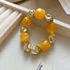 Hyperbole Double Color Square Acrylic Irregular Metallic Beads Beaded Necklace for Women Gold Plated Alloy Strand Chokers - Image 8