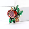 Rhinestone Pomegranate Brooches for Women Unisex Enamel Fruit Pins Office Party Friend Gifts Jewelry Accessories - Image 7