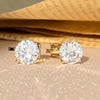 Round Cubic Zirconia Copper Clip Earrings For Women Gold Color Crystal Metal Earring Party Wedding Daily Jewelry - Image 2