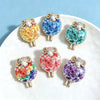 Lovely Flower Sheep Brooches For Women Unisex 7-color Rhinestone Year Of The Sheep Animal Party Office Brooch Pin Gift - Image 9