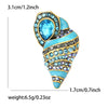 Classic Enamel Conch Brooch for Women Unisex Rhinestone Aquatic Life Pins Banquet Party Backpack Gifts Jewelry Accessories - Image 6