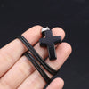 Charm Natural Semiprecious Stone Cross Shape Crystal Tiger Eye Agate Pendant Necklace Jewelry Gift for Women 25x18mm - Image 18
