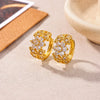 Delicate Zircon Huggie Earrings for Women Gold Plated Small Hoop Earrings Jewelry Gifts for All Occasions - Image 3