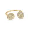Silver CZ Pave Disc Jewelry Set Adjustable Earrings Necklace Bracelet Ring, Women Jewelry - Image 9