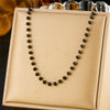 316L Stainless Concise Steel Black Glass Stone Necklace Bracelet Suit For Womens TrendNon-fading jewelry Set - Image 9